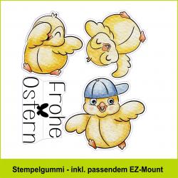 Küken-Trio - Stempelgummi